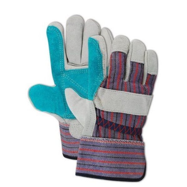 Magid Top GunnTB257EDP DoublePalm Split Leather Palm Glove, 212 Safety Cuff, 12PK TB255EDP